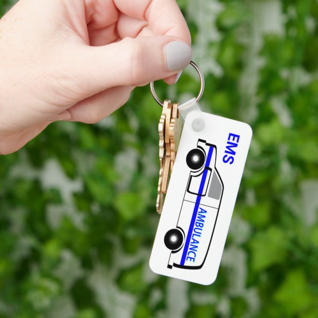 Chaveiro Ambulância EMS com Citação Bíblica (Mão)