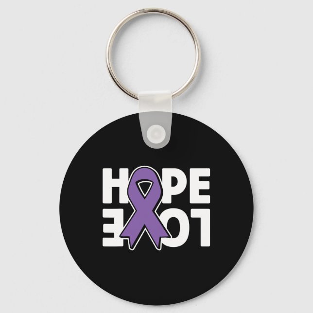 Chaveiro Ame a Consciência do Friso Roxo Alzheimerheimer (Frente)