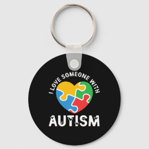 Chaveiro Ame Alguém Com Autismo Quebra-cabeça do Coração Au