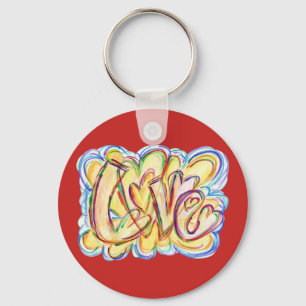 Chaveiro Ame cadeias de teclas personalizadas de arte de te