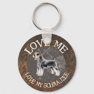Chaveiro Ame-me, ame-o meu Schnauzer