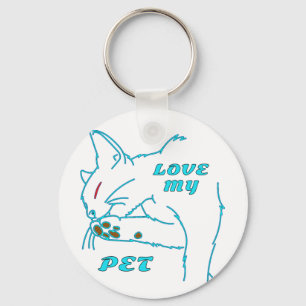 CHAVEIRO AME MEU GATO DE AQUA