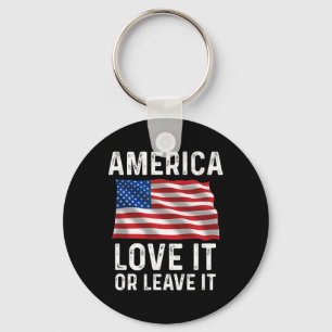 Chaveiro Ame Ou Deixe Patriótico Americano Bandeira Dos EUA