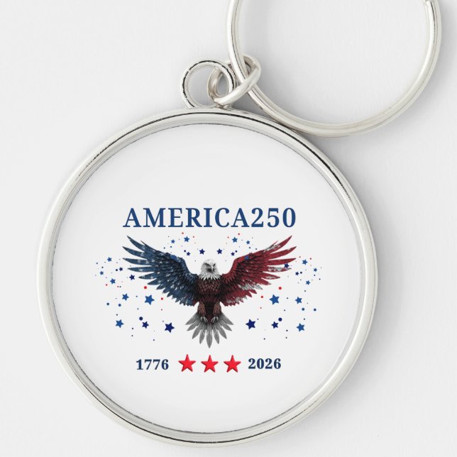 Chaveiro AMERICA250 Independence Day 1776 - 2026  (Frente)