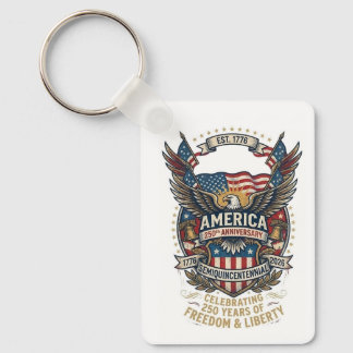 Chaveiro América 250 Americana 1776 Águia da Liberdade EUA
