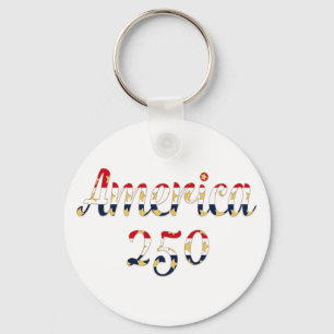 Chaveiro América 250 vermelho branco azul dourado
