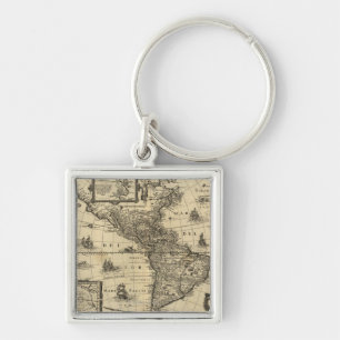 Chaveiro América do Norte e do Sul - Mapa Panorâmico