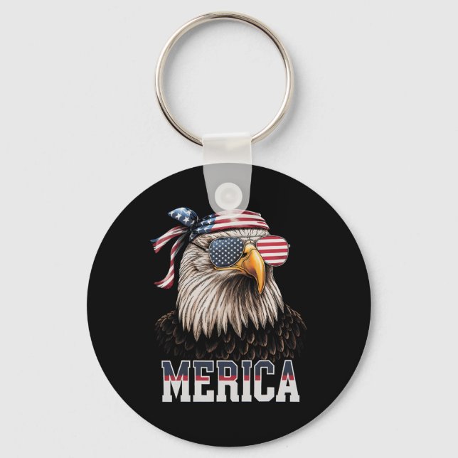 Chaveiro America Eagle Usa Flag 4 De Julho Merica Gift (Frente)