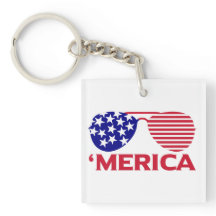 América Red White — Óculos de sol azuis