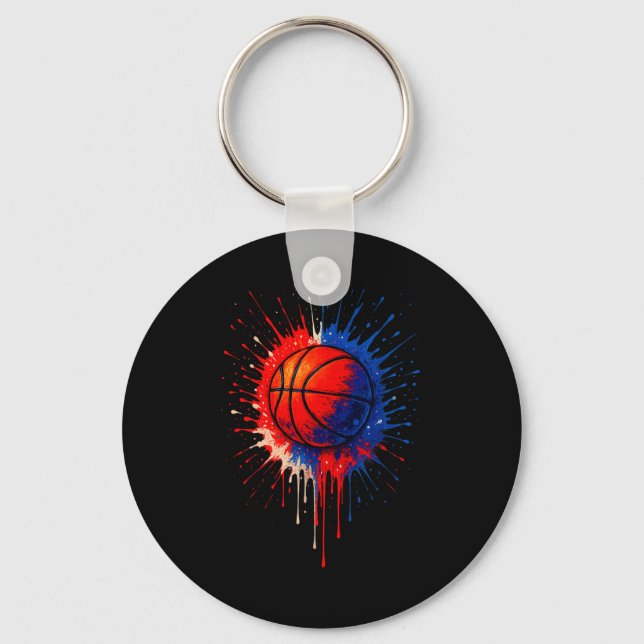 Chaveiro American Basketball Splash Ball Player Team Kids B (Frente)
