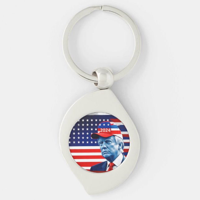 Chaveiro American Donald Trump 2024 Flag (Frente)
