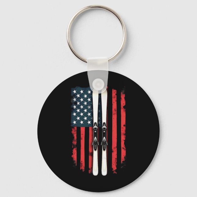 Chaveiro American Flag Alpino Skiier 1 (Frente)