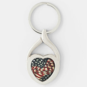 Chaveiro American Flag-Camouflage por Shirley Taylor