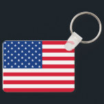 Chaveiro American Flag Keychain Gift<br><div class="desc">A classic American Flag decorates this keychain.</div>
