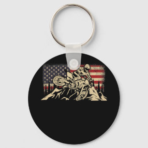 Chaveiro American Flag Motocross Motocross Dirt Bike