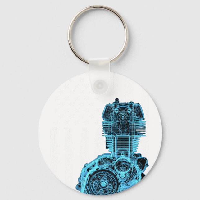 Chaveiro American Flag Piston Muscle Car 7 (Frente)