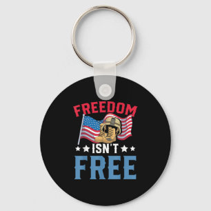 Chaveiro American Flag United States Freedom Soldier Mem