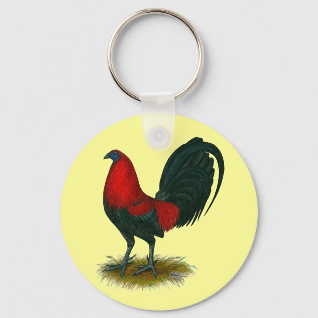 Chaveiro American Gamecock: Marrom Vermelho (Frente)