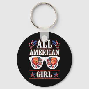 Chaveiro American Girl Retro Love Heart Trump Usa American