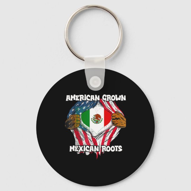 Chaveiro American Grown Mexican Roots Mexico Country Lover  (Frente)