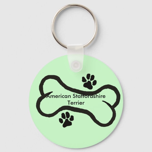 Chaveiro American Staffordshire Terrier Bone N Paws (Frente)