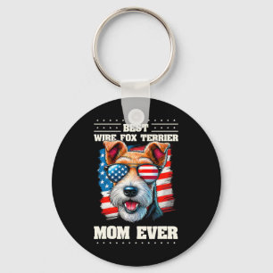Chaveiro American Usa Flag Wire Fox Terrier 4 De Julho Pat