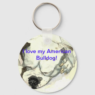 Chaveiro americano do buldogue