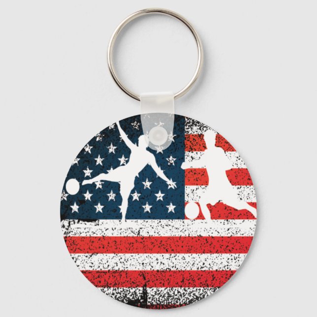Chaveiro Americen Patriot Beach Soccer (Frente)