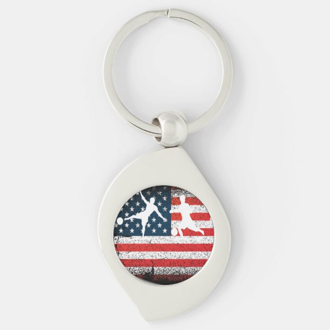 Chaveiro Americen Patriot Beach Soccer (Frente)