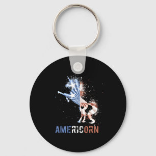 Chaveiro Americorn bandeira americana unicórnio patriótico 