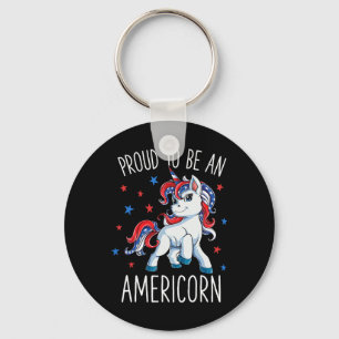 Chaveiro Americorn Unicorn 4 De Julho Mostra Meninas Merico