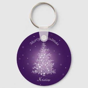Chaveiro Amethyst cintilante da árvore de Natal