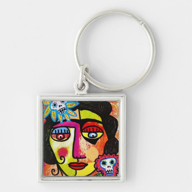 Chaveiro Ametist Sugar Sull Frida por SilberZweigArts (Frente)