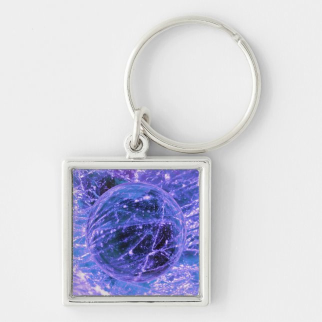 Chaveiro Ametyst Gemstone Fevereiro Birthstone (Frente)