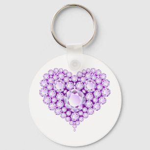 Chaveiro Ametyst Heart Gems