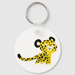 Chaveiro amigável do leopardo dos desenhos