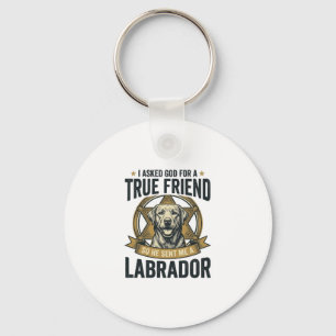 Chaveiro Amigo Verdadeiro Labrador Design Vintage Amante de