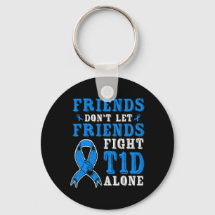 Chaveiro Amigos não deixam amigos combaterem a diabetes T1d