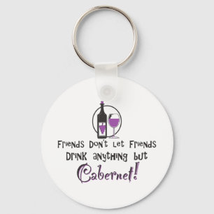 Chaveiro Amigos não permitem amigos/cabernet