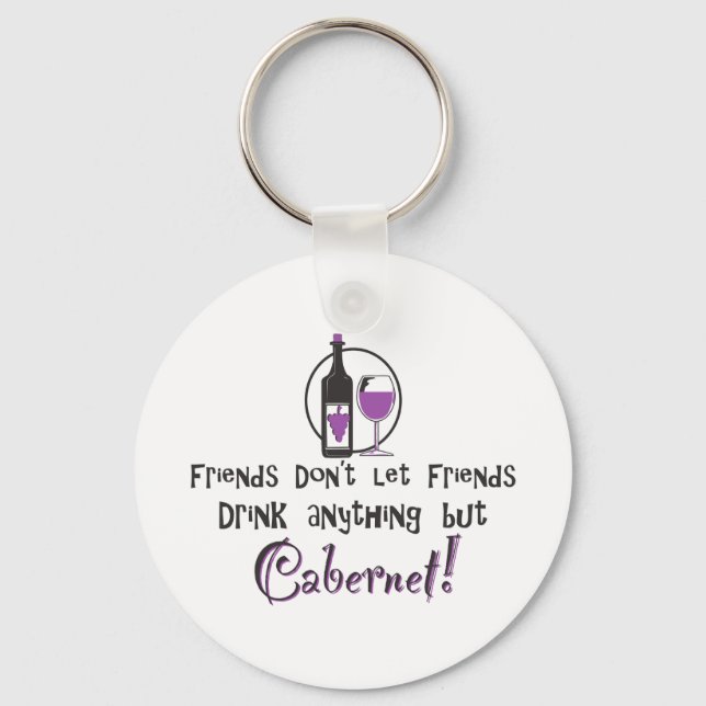 Chaveiro Amigos não permitem amigos/cabernet (Frente)