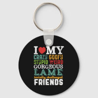 Amizade Engraçada Citação Eu Amo Meus Amigos Louco