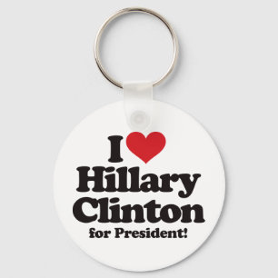 Chaveiro Amo Hillary Clinton para Presidente