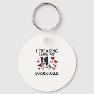 Chaveiro Amo Muito Border Collie Corações_1