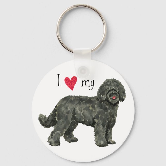 Chaveiro Amo o meu Barbet (Frente)