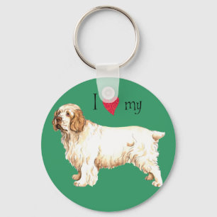 Chaveiro Amo o meu Clumber Spaniel