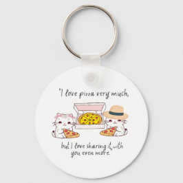 CHAVEIRO AMO PIZZA MUITO, GATOS