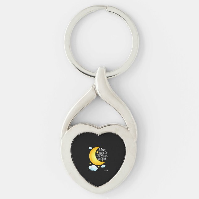 Chaveiro Amo Você Até a Lua e de Volta Compartilhe Seu Amor (Frente)