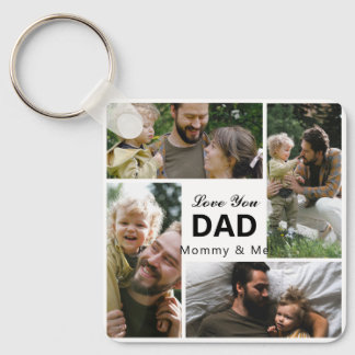 Chaveiro Amo Você Pai Foto Collage Family Gift
