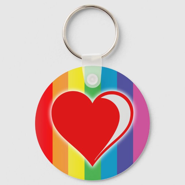 Chaveiro amor arco-íris. (Frente)