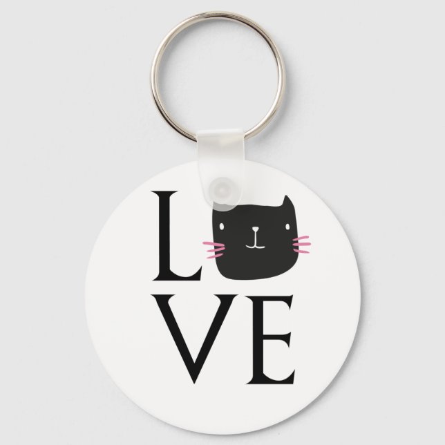 CHAVEIRO AMOR COFÉ DE GATO (Frente)
